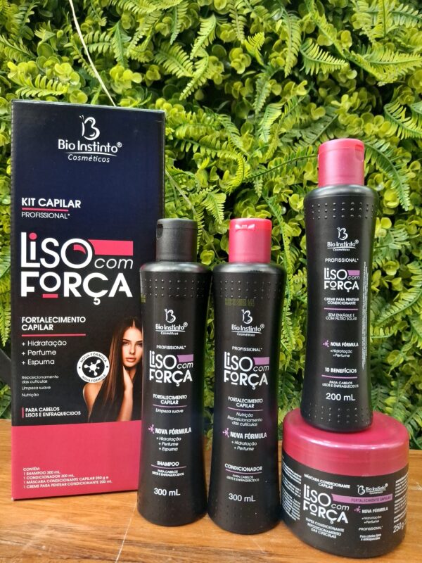 Kit Capilar Liso Com Força 4 Itens BIO