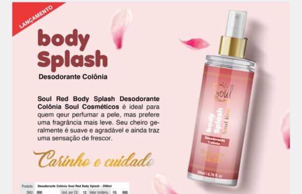 Body Splash Red 200ml SOUL