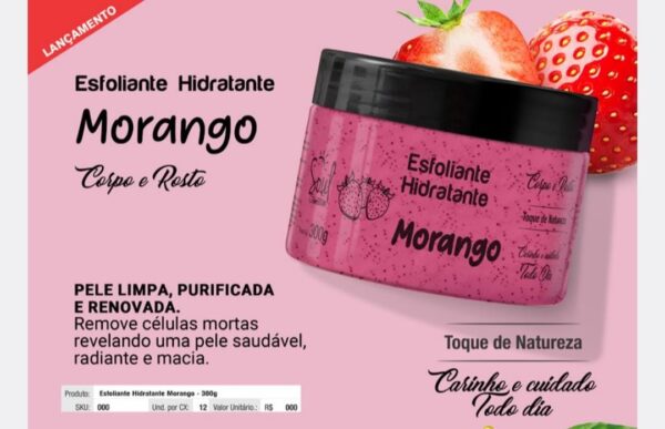 HIDRATANTE ESFOLIANTE DE MORANGO 300gr