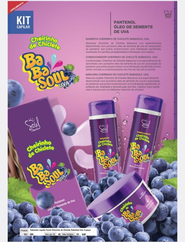 Kit Capilar 3 Itens Babasoul Uva