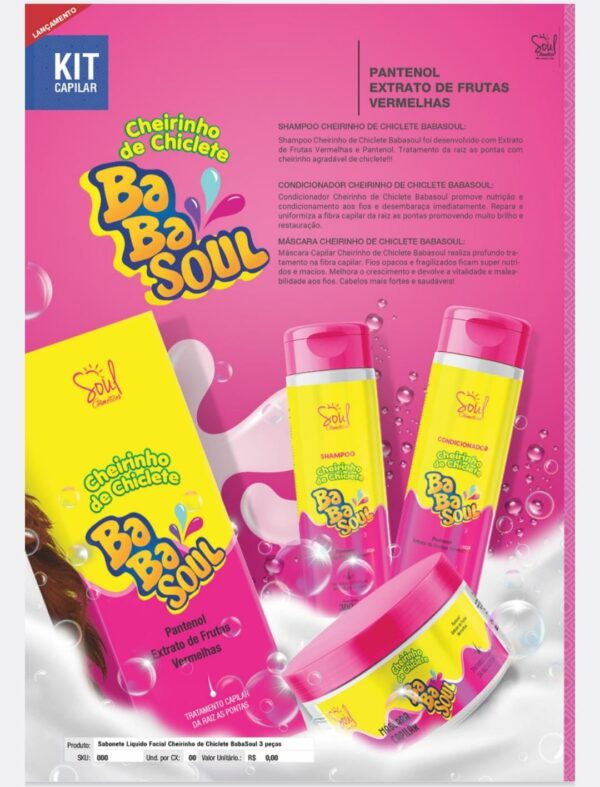 Kit Capilar 3 Itens Babasoul Tutti-Frutti