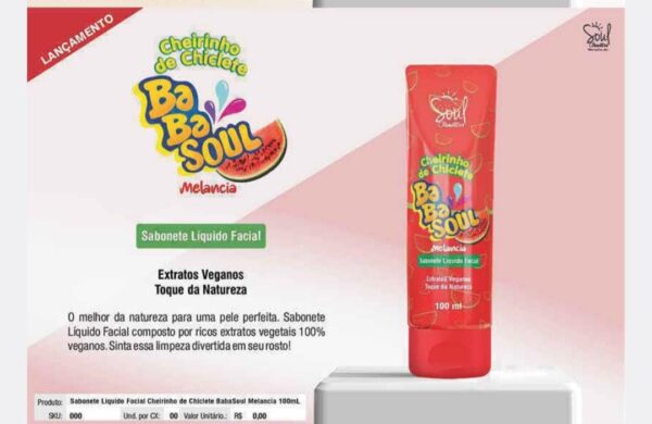 Sabonete Liquido Facial Babasoul Melancia 100ml