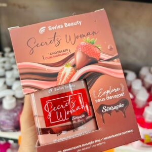 Kit Gel Aromatizante Chocolate e Morango 240g + 1 Massageador Golfinho SW