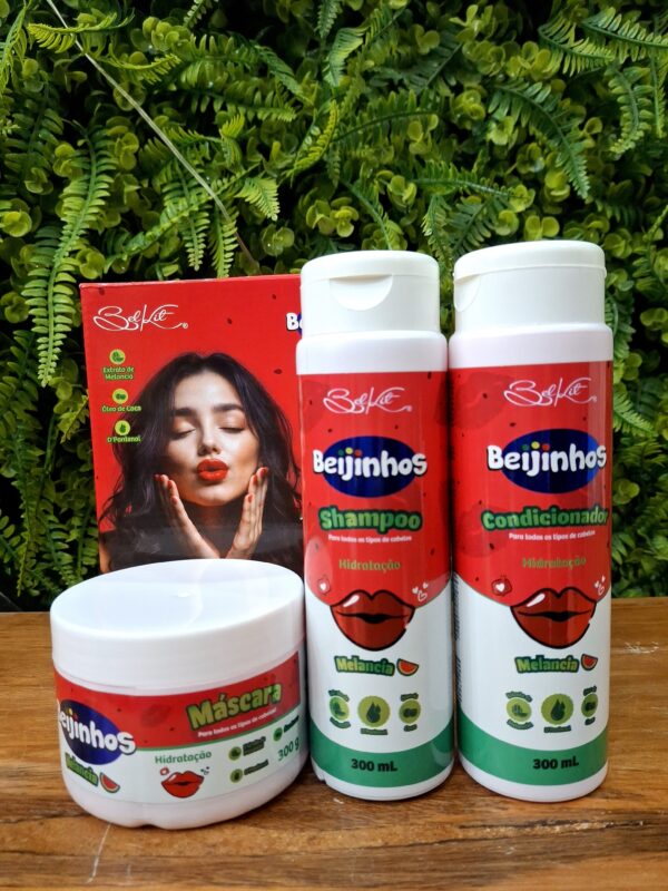 Kit Capilar 3 itens Beijinhos Melancia Belkit
