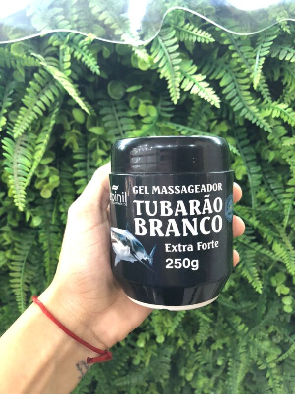 GEL MASSAGEADOR TUBARÃO BRANCO EXTRA FORTE 250g