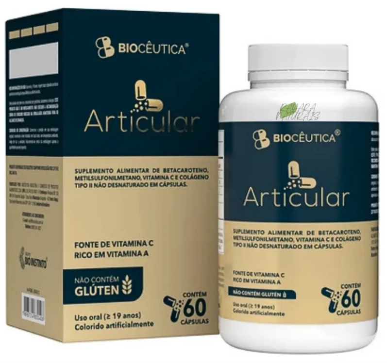 ARTICULAR SUPLEMENTO ALIMENTAR DE BETACAROTENO , METILSULFONILMETANO , VITAMINA C E COLAGENO EM CAPS ( 60 CAPSULAS ) - BIOCEUTICA