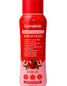 SABONETE INTIMO EM GEL 10 BENEFICIOS CEREJA 200ML - BIO INSTINTO